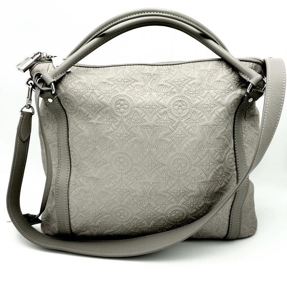 Louis Vuitton Ixia PM 2way Handbag Monogram Antia Shoulder Bag Gray - Picture 1 of 13